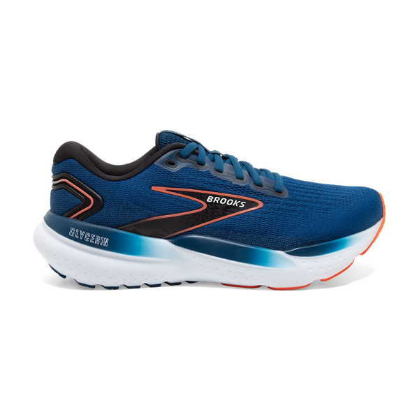 Brooks Men's Glycerin 21 D Width Blue Opal/Black/Nasturtium