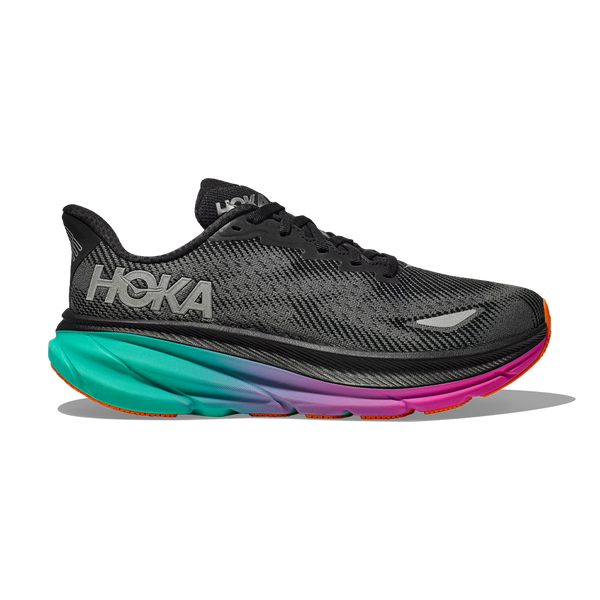 HOKA Women's Clifton 9 GTX Black/Electric Aqua