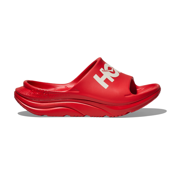 HOKA All Gender Ora Athletic Slide Vermillion/White