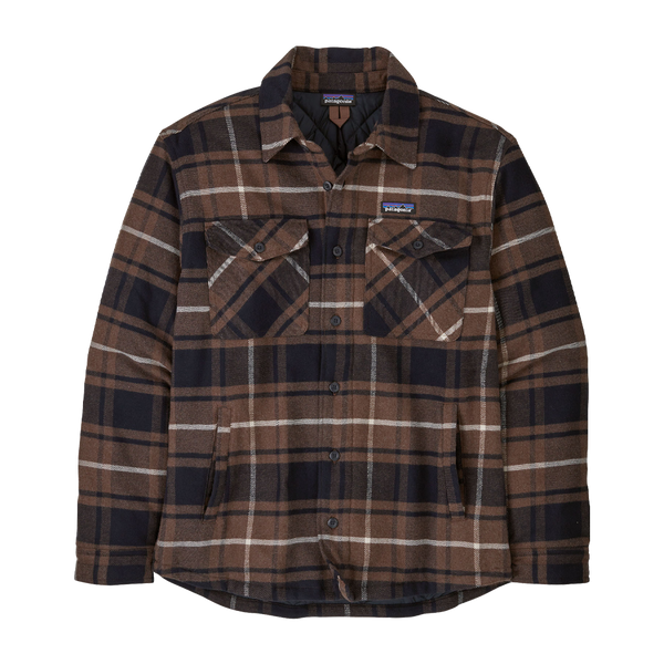 Patagonia Men's Lightweight Insulated Fjord Flannel Shirt Outdoor: Molasses Brown