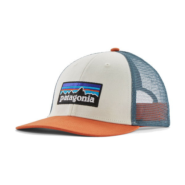 Patagonia P-6 Logo LoPro Trucker Hat White/Redtail Rust