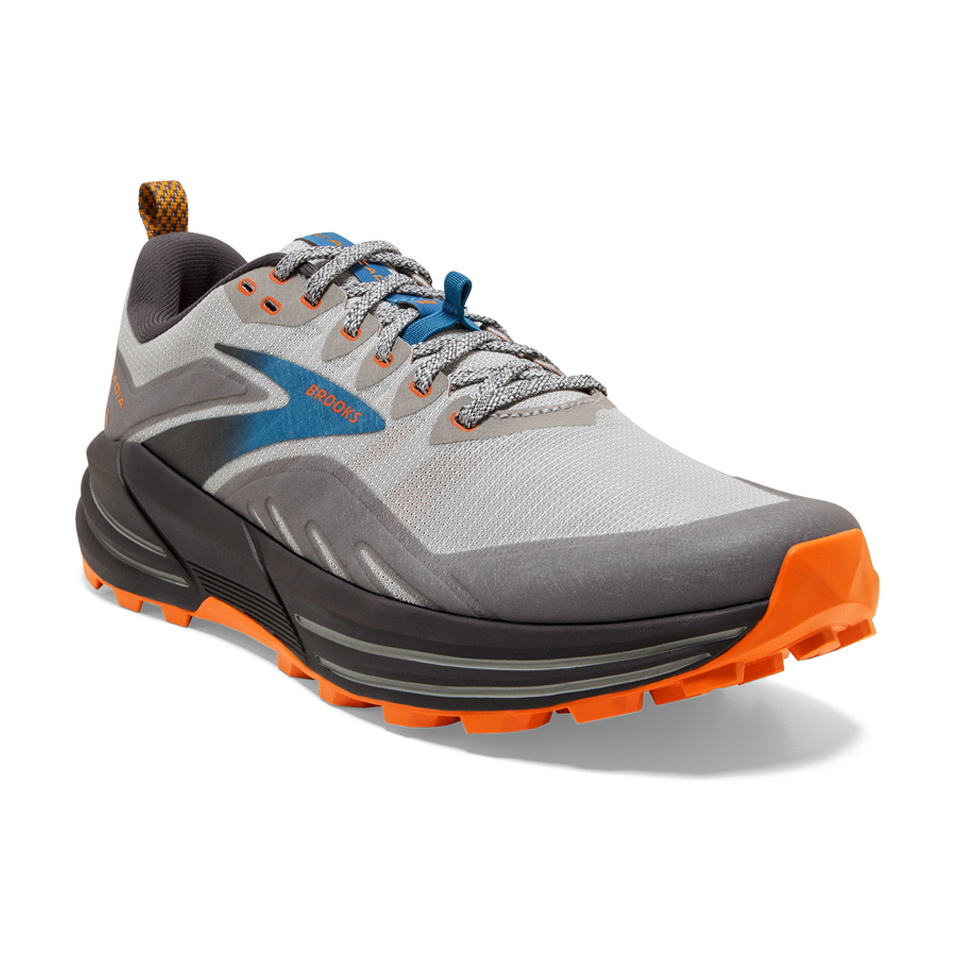 Brooks Men's Cascadia 16 Oyster Mushroom/Alloy/Orange - Play