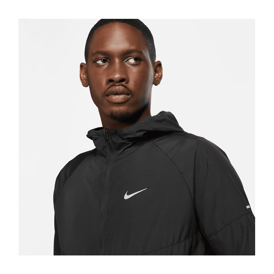 Nike Men's Running Jacket Black/Black/Reflective Silv Play Stores Inc
